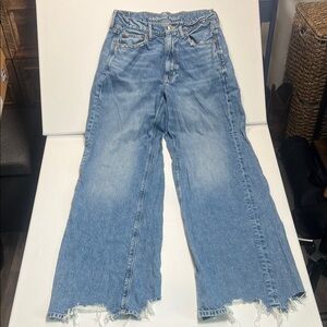 American Eagle Outfitters Medium Blue Wide-Leg Jeans